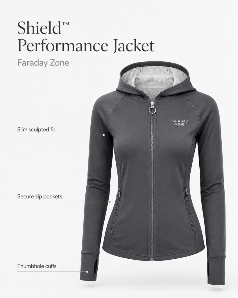 Women’s Faraday Hoodie Jacket in charcoal